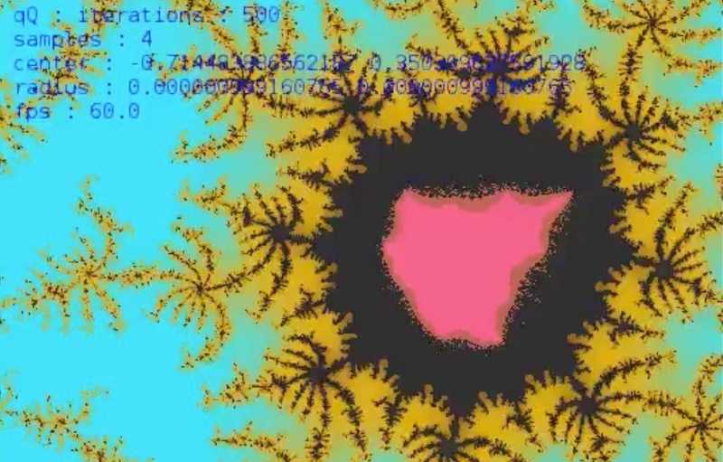 Mandelbrot Set in OpenGL, smooth histogram colored