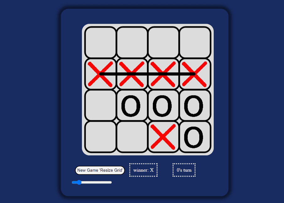 Resizable Tic-Tac-Toe