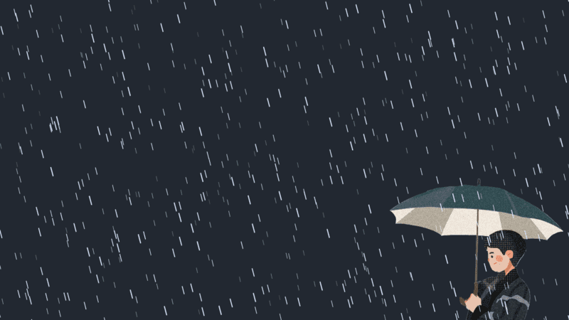 Relaxing rain with generative lightning