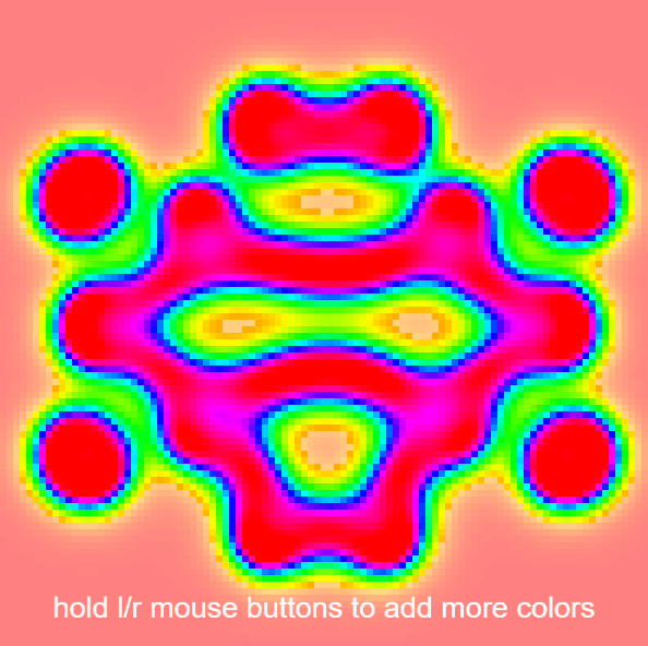 Rainbow Diffusion with Mouse Interativity and Symmetry