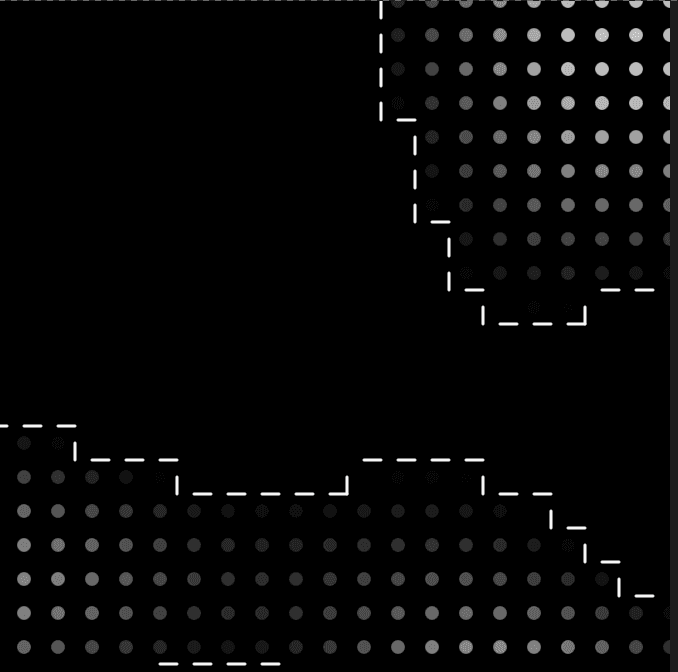 P5js - Marching Squares with square contours