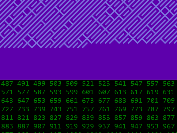 10PRINT with prime numbers