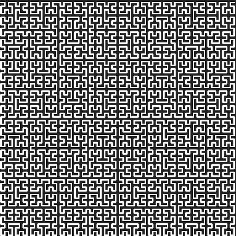 Hilbert Curve SVG from L-system